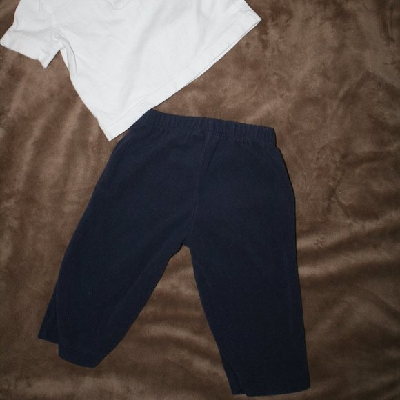 3/$20 White baby boy t-shirt blue pants 6 months - Picture 9 of 11